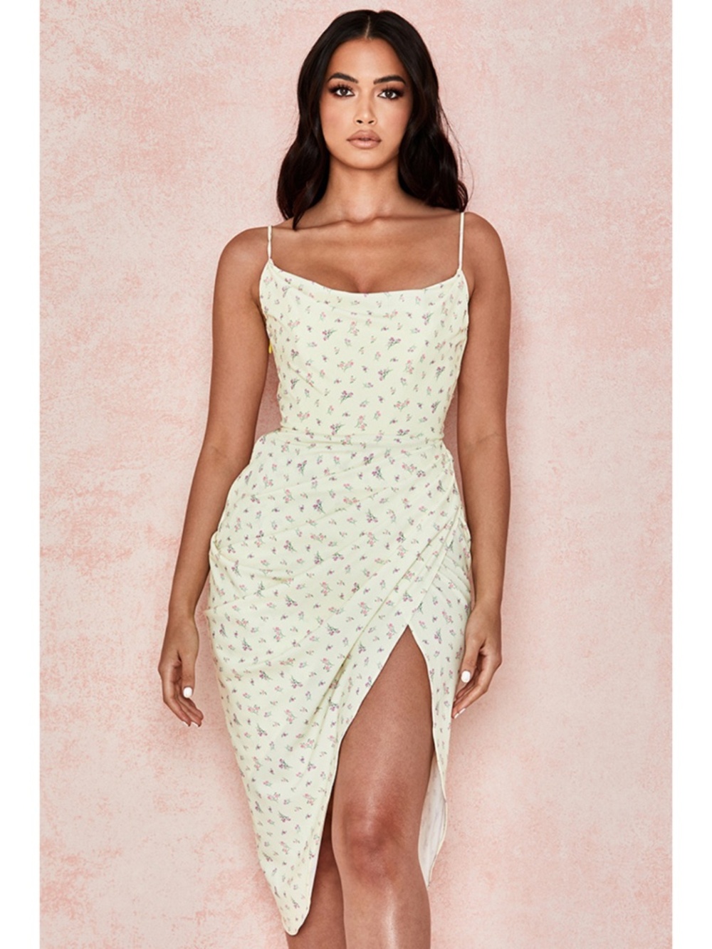 NEW House of CB Daniella Dress Lemon Print Large